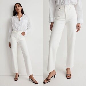 NWT MADEWELL The Perfect Vintage Jean in White sZ 31
